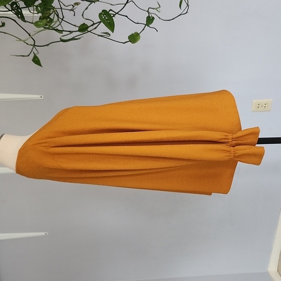 Michael Kors Mustard Yellow Flutter Sleeve V Neck Long Sleeve Top Sz 2x - Picture 4 of 10